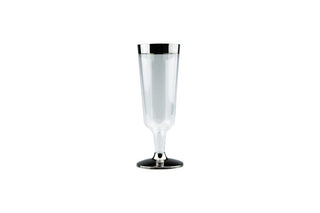 150mL Champagne Glass With Silver Rim