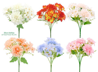 Decorative Artificial Flowers - 32CM Dahlias