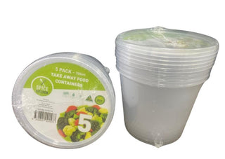 Take Away Round Cont. 5PK -700ML *Australian Made*