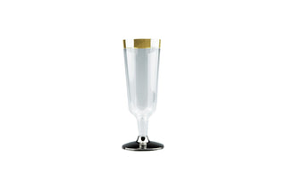 150mL Champagne Glass With Gold Rim Clear Base