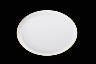 160mm Heavy Duty White Plate with Gold Rim
