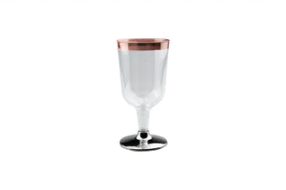 200mL Wine Glass With Rose Gold Rim