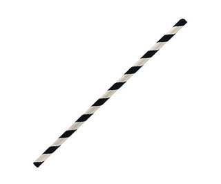 Paper Straw Regular-Black Stripe 2500pc/ctn