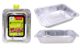 2PK Foil Baking Trays-318MM x 268MM x 58MM