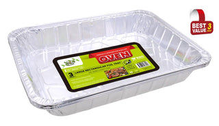 3PK Rectangle Foil Roaster - 460MM x 340MM x 70MM
