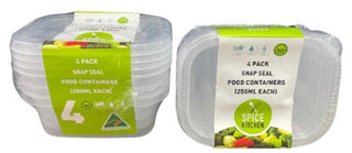 4PK 250ML Food Storage Containers - *Australian Made*