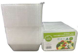 25PK 750ML Bulk Pack Series Take Away Containers *Australian Made*