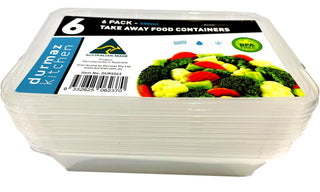 6PK 500ML Take Away Containers *Australian Made*