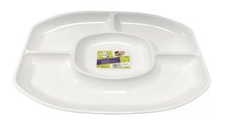 Jumbo Plastic Chip N Dip Platter - Oval 47 x 33.5 cm