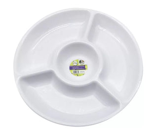 Plastic Round Chip N Dip Platter  30.5CM Diameter