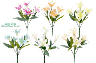 Decorative Artificial Flowers - 32CM Lillies