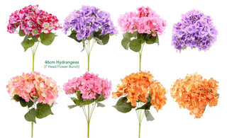 Decorative Artificial Flowers - 46CM Hydrangeas